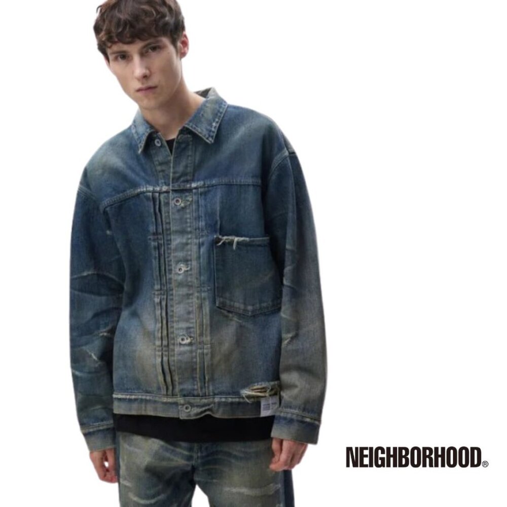 NWT - NEIGHBORHOOD SAVAGE DENIM TYPE-1 JACKET Indigo 242xbnh-jkm01 Size S